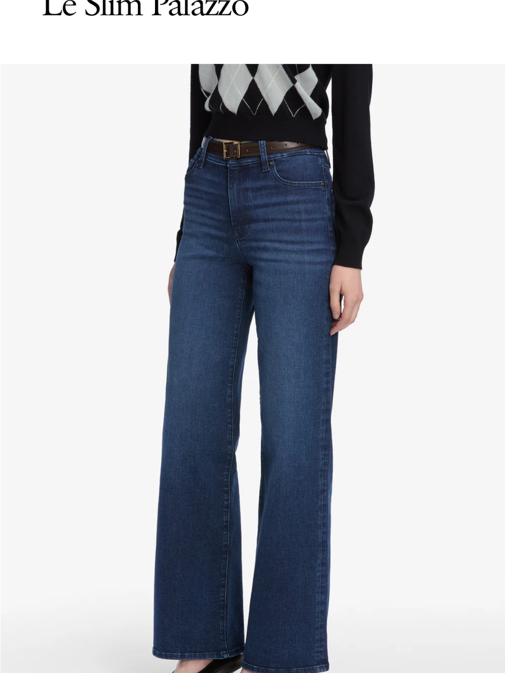 FRAME Le Slim Palazzo High Waist Wide Leg Jeans, Color: GUILTY, Size 25